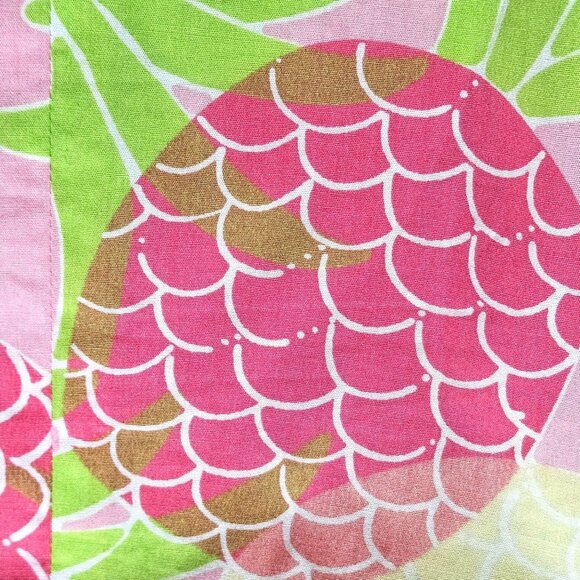 Lilly Pulitzer Strapless Pink & Green Pineapple Print Dress Spring Pastel Preppy - Picture 6 of 15